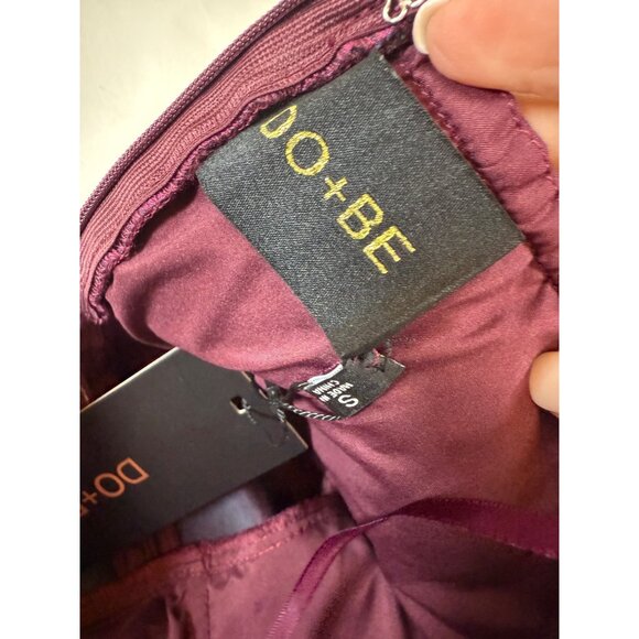 NWT Berry Strapless Ruffle Pleated Mini Dress Do+Be S Flouncy Fit (bin KK134) - Picture 6 of 11